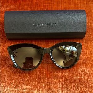 Warby Parker Black Cat-Eye Sunglasses LETA